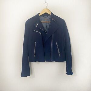 [Gap] Navy Blue Moto Style Zip Up Jacket